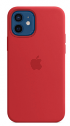 Чехол для iPhone 12 Silicon Case Protect (красный)