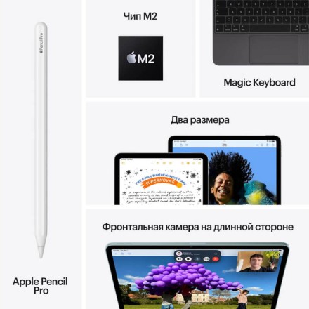 Планшет Apple iPad Air 13" 128Gb (2024) Wi-Fi + Cellular серый космос