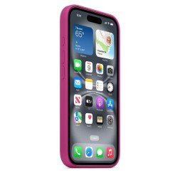 Чехол накладка для iPhone 16 Plus Silicone Case with MagSafe Fuchsia
