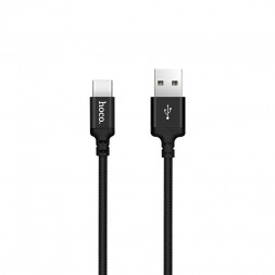 USB кабель HOCO Type-C USB X14 2 м Times Speed плетеный черный