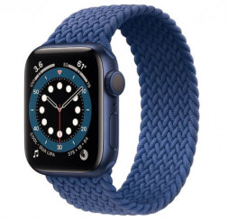 Плетёный монобраслет для Apple Watch 6 Series 40 мм (синий)