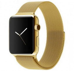Металлический ремешок Milanese Band для Apple Watch Series 6 (золотой) 40 мм