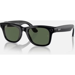 Ray-Ban Meta Wayfarer RW4006 Shiny Black/Green (150-50 C 601/7150)