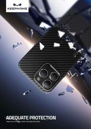 Чехол для iPhone 14 Pro Max Keephone Magsafe Kevlar (черный)